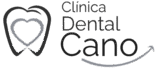Logo de la Clinica Dental Cano Alineadores Invisibles Implantes Dentales, isotipo de una muela con un corazon dentro y las palabras clinica dental cano al lado